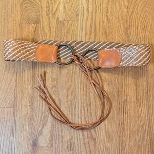 Vintage Boho Chic Woven Leather Ring Belt - Express Size M🌿✨
